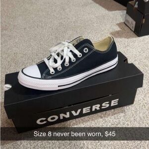 Converse Black and White Low-Top Shoes